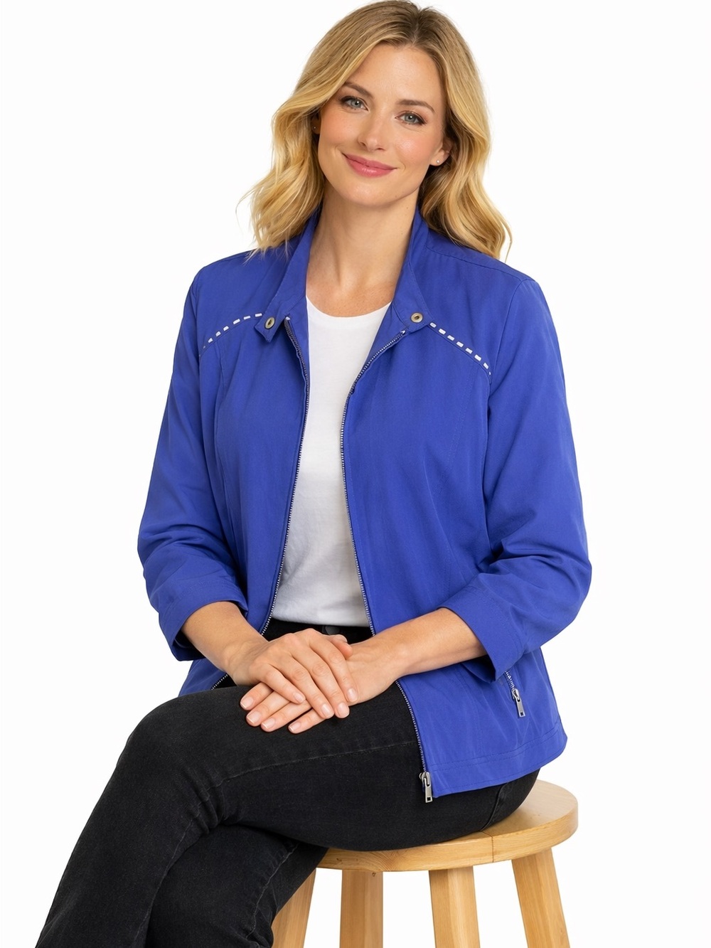 Chico’s Zenergy Blue Zip Up Jacket
